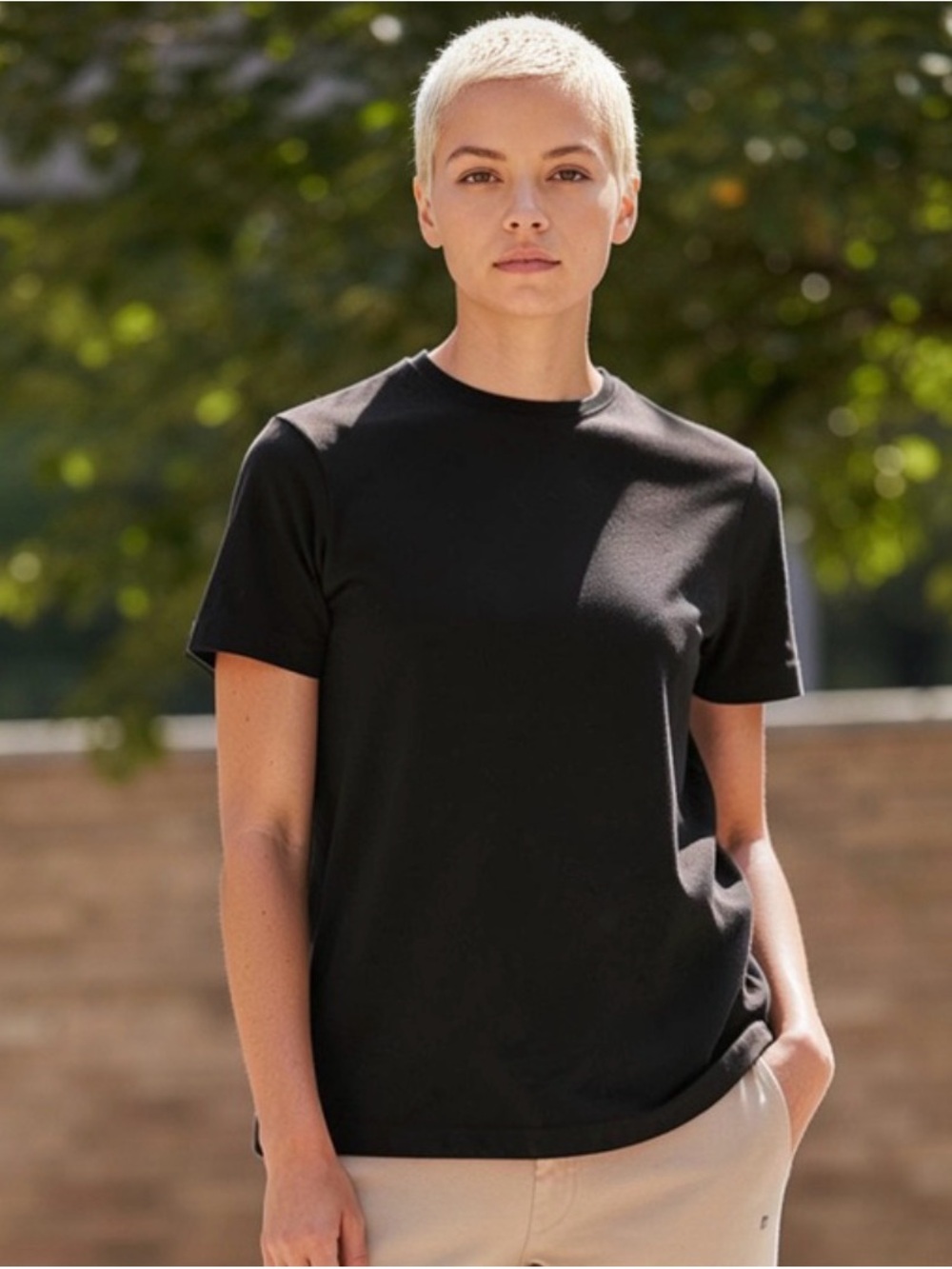 🫶🏻 Talbots Classic Black Crewneck Pima Cotton Tee